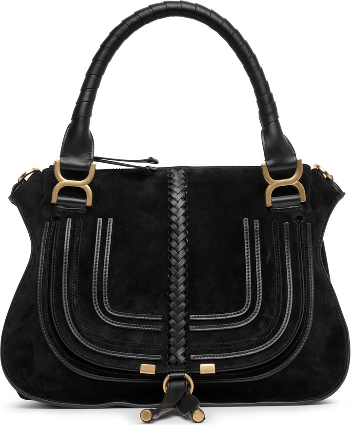 Chloé: Black Marcie Chain Flap Bag