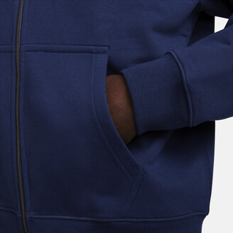 Nike Men's Solo Swoosh Full-Zip Hoodie in Blue - ShopStyle