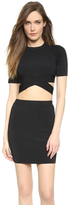 Thumbnail for your product : Alexander Wang T by Stretch Rayon Crisscross Short Sleeve Top
