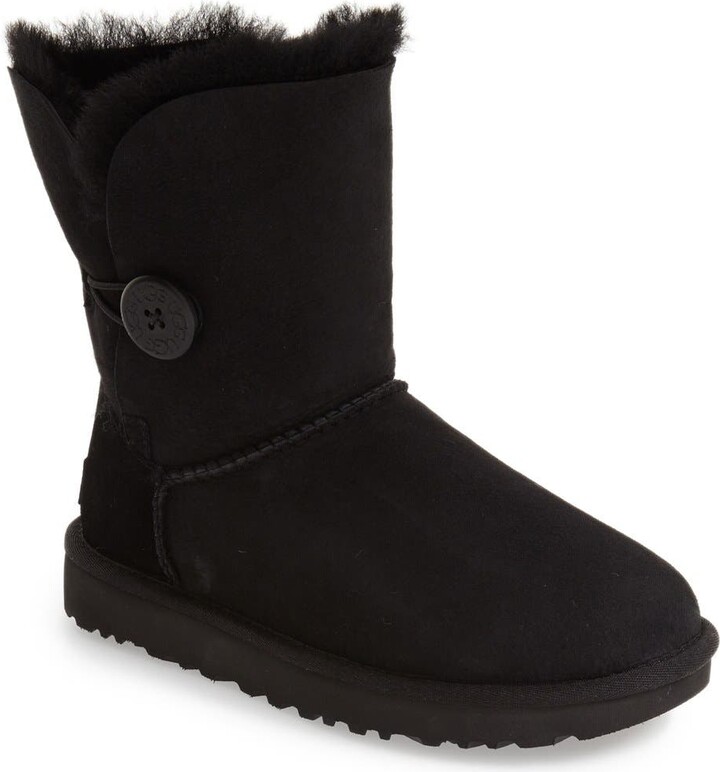 Bailey Button Black Ugg Boots | ShopStyle