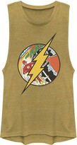Thumbnail for your product : Licensed Character Juniors' DC Comics Flash Comic Cover Logo Muscle Tank