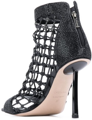 Le Silla Knot-Detail Caged Sandals
