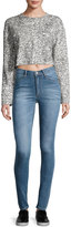 Thumbnail for your product : Cheap Monday White Noise-Print Crop Sweater, Dirty White
