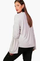 Thumbnail for your product : boohoo Plus Kerri Flute Sleeve Top