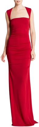 Nicole Miller Women's Felicity Stretchy Matte Jersey Gown