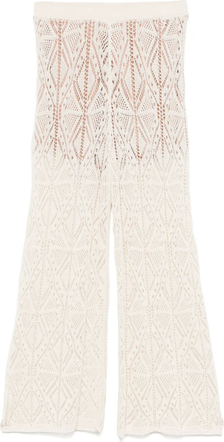 Liu Jo Crochet-Knit Trousers