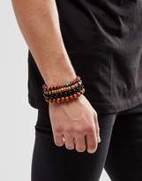 Thumbnail for your product : ASOS Beaded Bracelet Pack In Brown