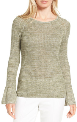 Nordstrom Bell Sleeve Linen Blend Sweater