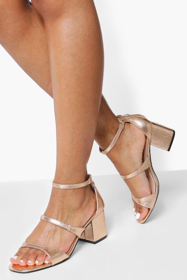 wide width low block heels