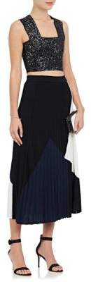 A.L.C. Women's Ali Sequin-Embellished Crop Top-Black