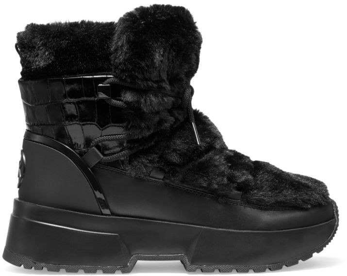 croc fur boots