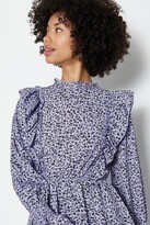 Thumbnail for your product : Coast Ditsy Shirred Neck Peplum Hem Long Sleeve Top