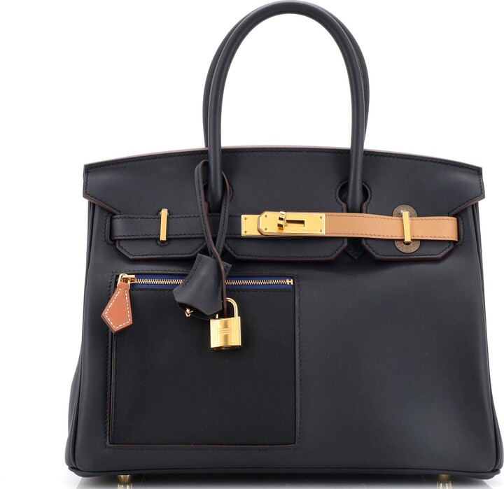 Hermes Birkin 30 In Alezan And Chamois Suede And Swift With Gold