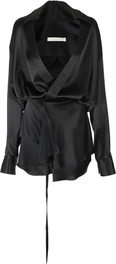 Ssheena Wrap Satin Top