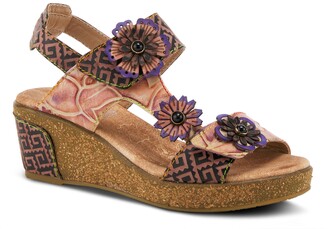 NEW Women's Spring Step Star-MBR Brown Slides with Wedge Heel