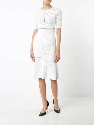 Jonathan Simkhai lace-up front dress - women - Polyester/Viscose - M