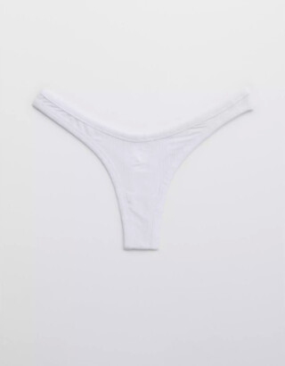 aerie Modal Ribbed High Cut Thong Underwear - ShopStyle