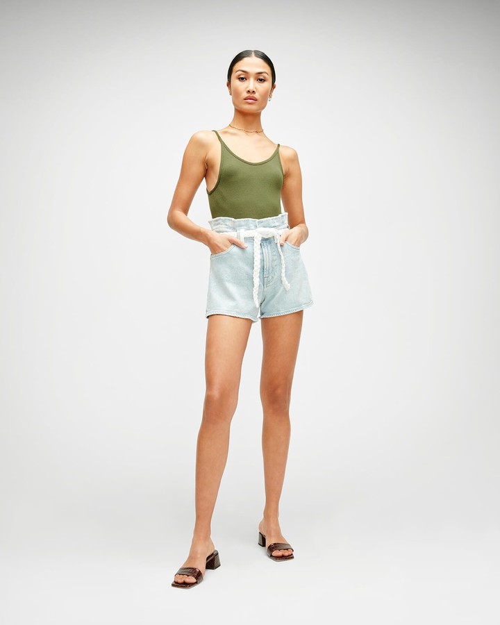 7 for all mankind paperbag shorts
