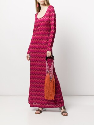 M Missoni Zigzag-Knit Long Dress