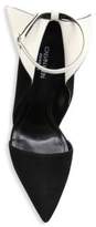 Thumbnail for your product : Calvin Klein Kaiya Winged Suede Ankle-Strap Pumps