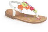 Thumbnail for your product : Laura Ashley Flower Thong Sandal (Walker & Toddler)