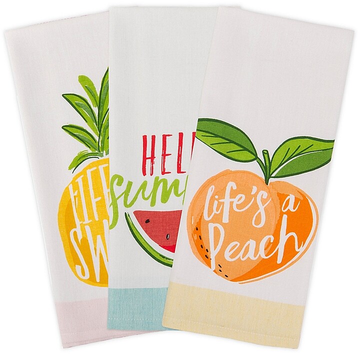 Dii - Design Imports India Inc/vdc Hello Summer Kitchen Towels (Set Of 3)  Multi - ShopStyle