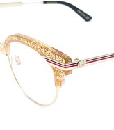 Thumbnail for your product : Gucci Eyewear glitter Web wayfarer lenses