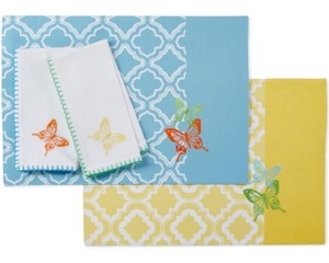 Lenox Butterfly Meadow Embroidered Butterfly Trellis Placemat