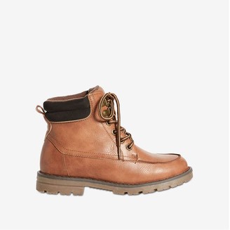 Joe Fresh Kid Boys' Lace-Up Hiking Boots, Brown (Size 12)