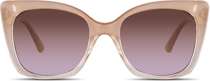 Pink / Neutrals Velvet Eyewear Sunglass Cat Eye Style - Ada - Blush