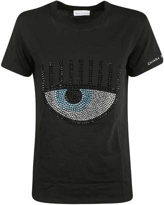 Chiara Ferragni Crystal Embellished Eye T-shirt