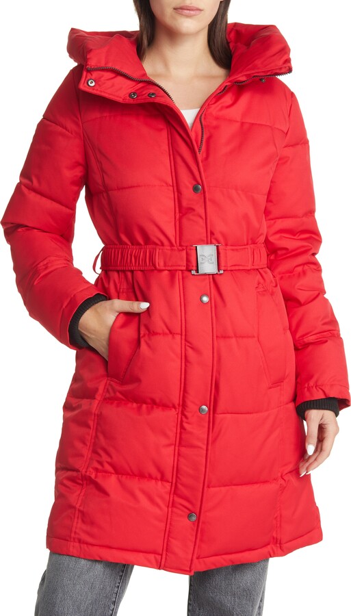 Sam Edelman Women's Belted Longline Puffer Jacket ShopStyle