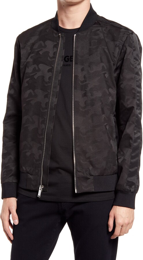 Karl Lagerfeld Paris Camo Jacquard Bomber Jacket - ShopStyle