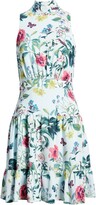 Thumbnail for your product : Eliza J Print Tie Neck Sleeveless Dress
