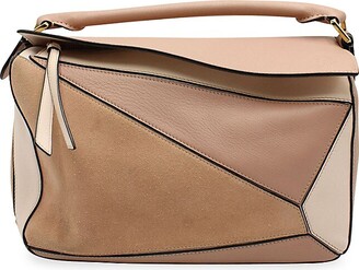 Loewe Puzzle Small Grained-leather Cross-body Bag - Tan - ShopStyle