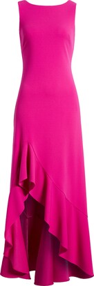 Vince Camuto Ruffe Front Sleeveless Gown