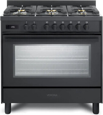 Verona Ultima Midnight Series 36 Inch Dual Fuel Range with 5 Sealed Burners