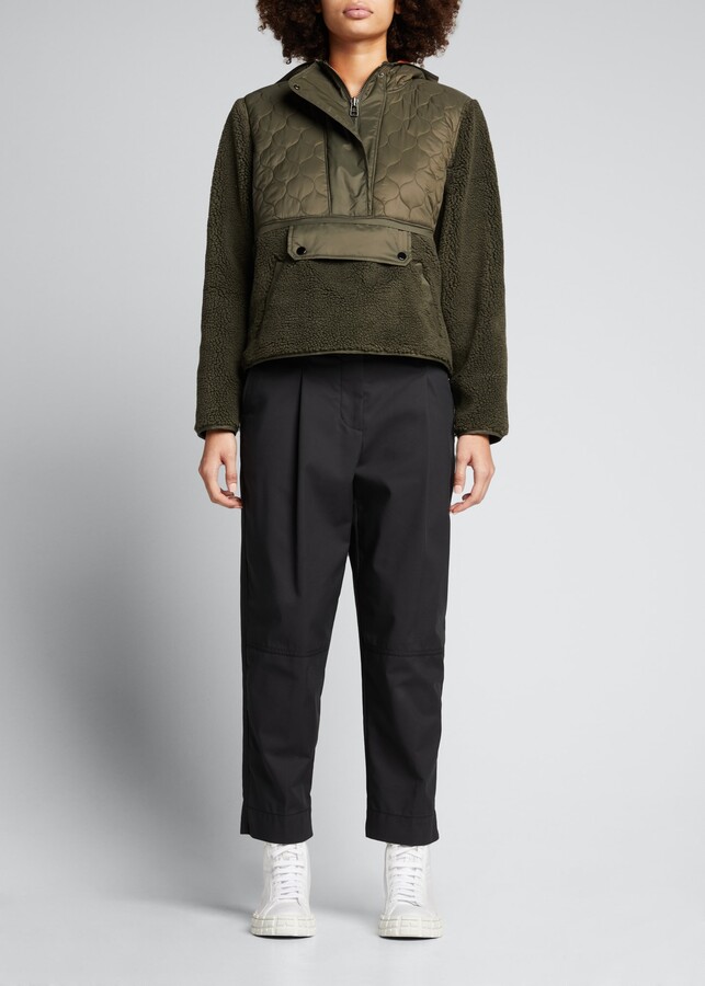 sherpa quilted pullover