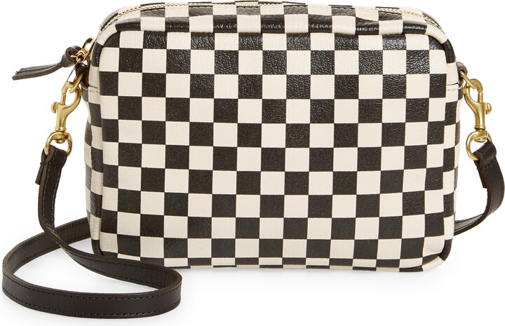 Clare V, Bags, Clare V Checkered Woven Pot De Miel Bag Shoulder Strap In  Black Link