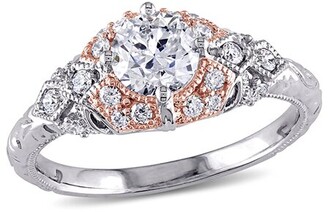Tw Rina Limor 14k 2.91 Ct Diamond & Ruby Halo Ring Womens Jewellery Rings 