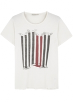 Thumbnail for your product : Nudie Jeans White printed cotton T-shirt