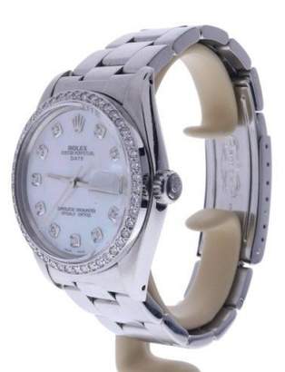 Rolex Date 1500 Stainless Steel Automatic Mother-Of-Pearl Dial 34mm Mens Watch