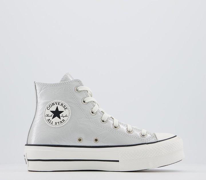 silver leather converse uk