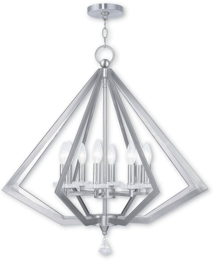 Livex Lighting Livex Diamond 8-Light Brushed Nickel Chandelier