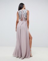 Thumbnail for your product : Asos Tall ASOS DESIGN Tall crop top embellished maxi dress