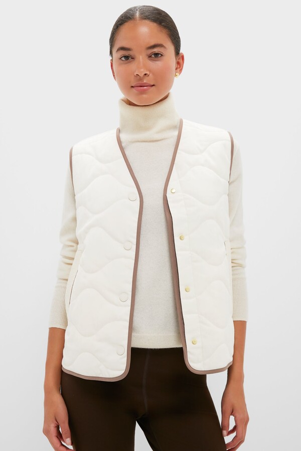 Varley Ash Taupe and Birch Lori Reversible Gilet