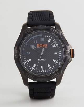 BOSS ORANGE By Hugo Boss 1550032 Honolulu Silicone Watch In Black