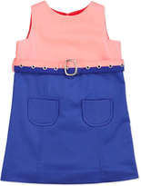 Thumbnail for your product : Milly Minis Combo Belted Dress, Coral, Sizes 2-6