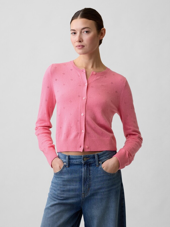 Gap Factory CashSoft Pointelle Cardigan