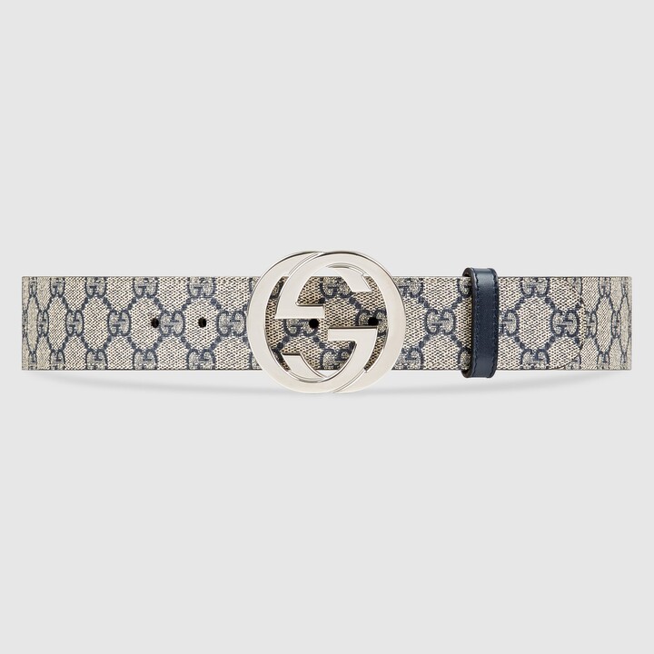 GG Canvas Belt in Blue - Gucci